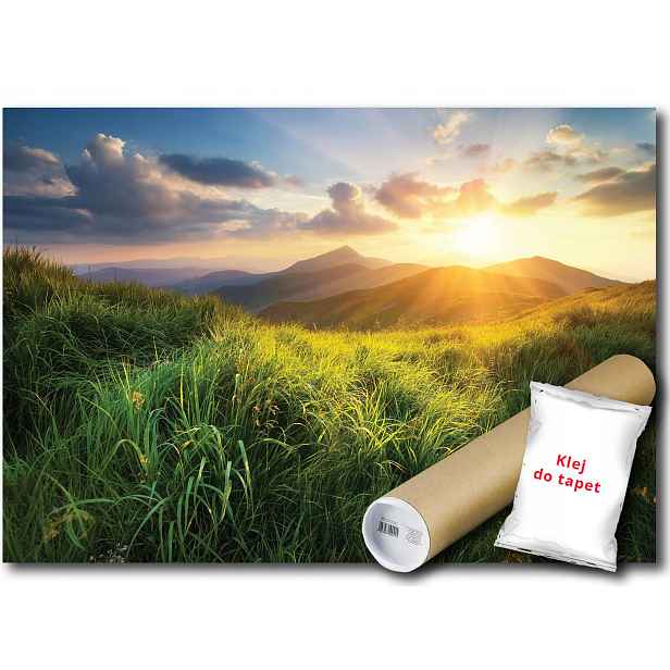 Vinylová fototapeta Hory Slunce Krajina 152x104