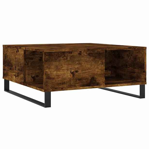 vidaXL Konferenční stolek kouřový dub 80x80x36,5 cm kompozitní dřevo