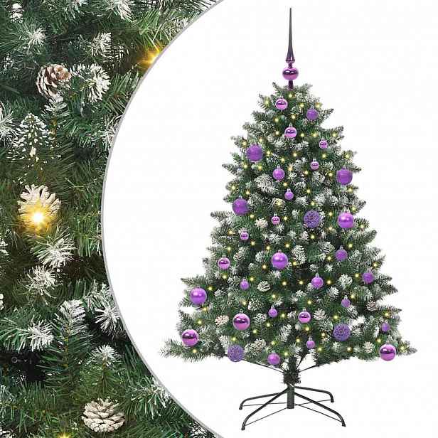 vidaXL Umělý vánoční stromeček Zelená 120 cm PVC, plast a ocel