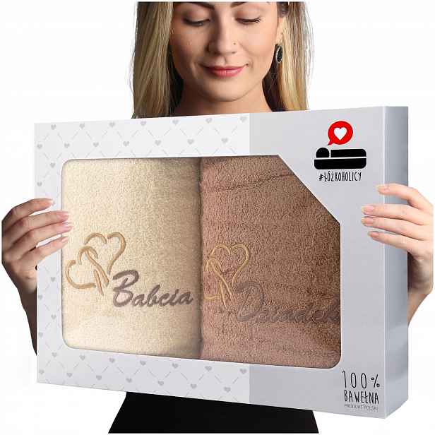 Sada osušek jako dárek z froté, 2 kusy, 70x140, Luba, sada