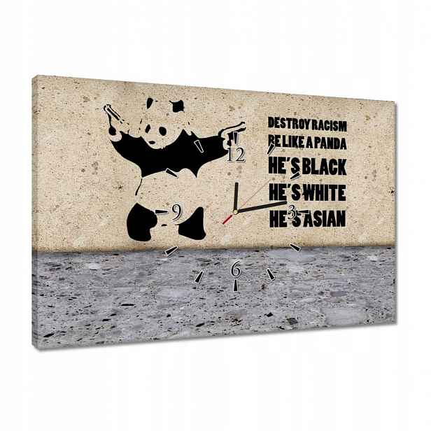 Hodiny 60x40 Banksy Panda