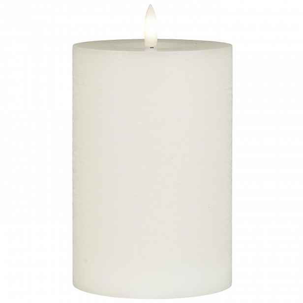 IB Laursen LED sloupová svíčka WARM FLAME 15 cm bílá