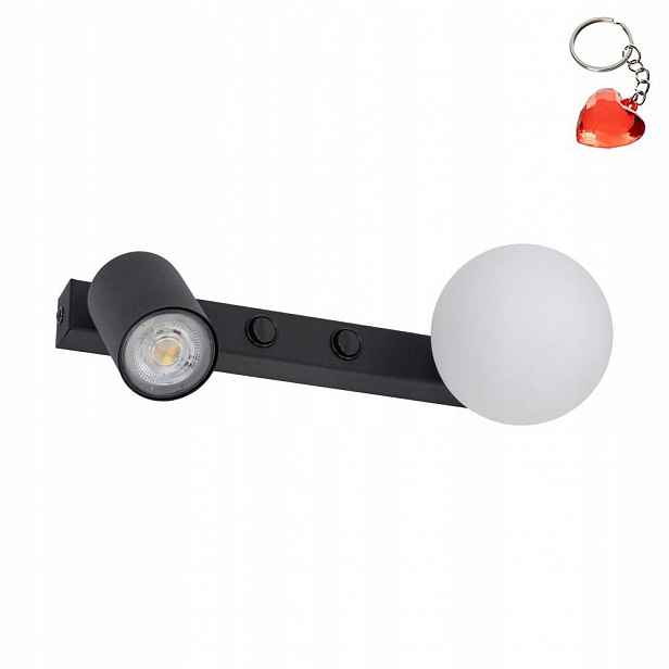 Reflektorová nástěnná lampa černá 2xGU10 10W Led Pohyblivý zdroj Tk Lighting