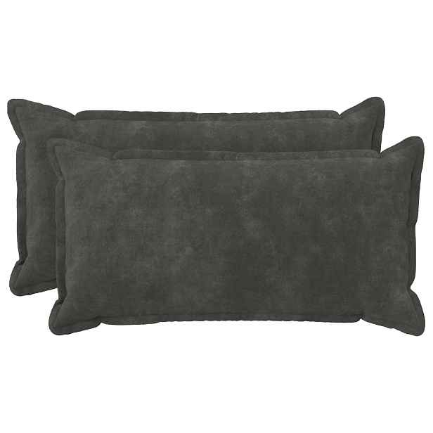 vidaXL Polštář 2 ks HOUTEN Antracitová 40 x 70 cm Mikrovláknová fleece