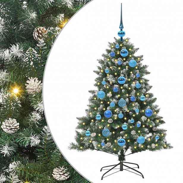 vidaXL Umělý vánoční stromeček Zelená 120 cm PVC, plast a ocel