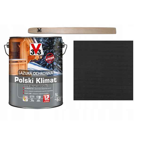 3V3 Výkonná lakovací hmota 12 let Extrémní impregnace na dřevo Grafi 5000 ml