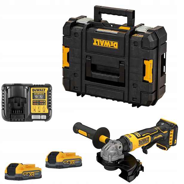Aku úhlová bruska DeWALT DCG404S2T-QW 18V 2x3,5Ah kufr
