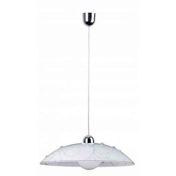 Bílá závěsná lampa Jolly s teplým leskem nad stůl Rabalux