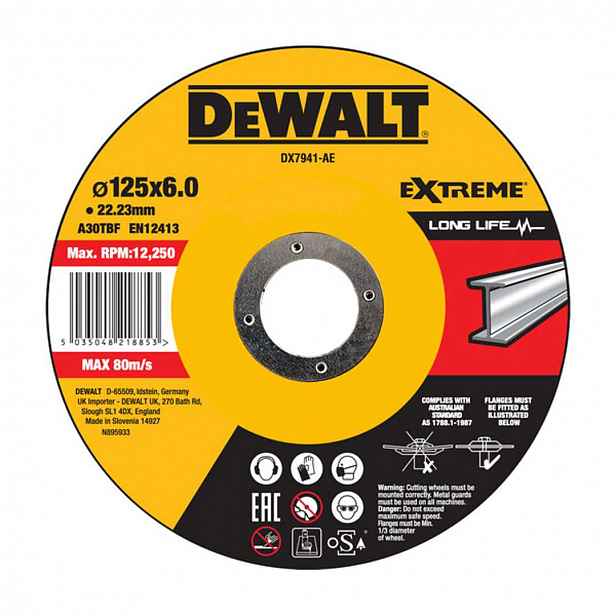 DeWALT - Brusný kotouč na kov 125x22,2 mm DX7941-AE