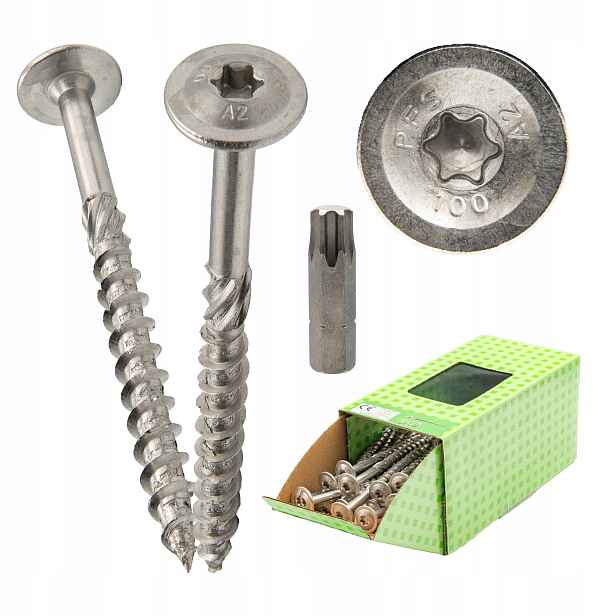 Konstrukční vruty Talířové 8x240 mm, Nerezová Ocel A2 50 ks