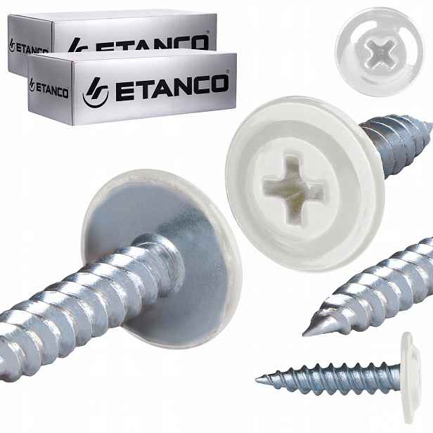 Podložkové šrouby do dřeva 4,2 x 19 mm Ral 9010 500 ks Etanco Gm-s