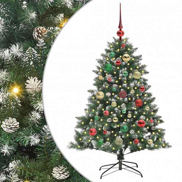 vidaXL Umělý vánoční stromeček Zelená 120 cm PVC, plast a ocel
