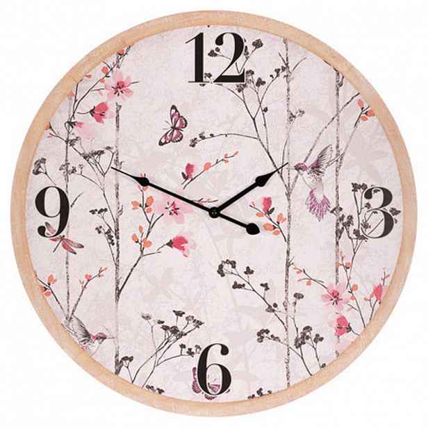 NÁSTĚNNÉ HODINY pink 58 cm