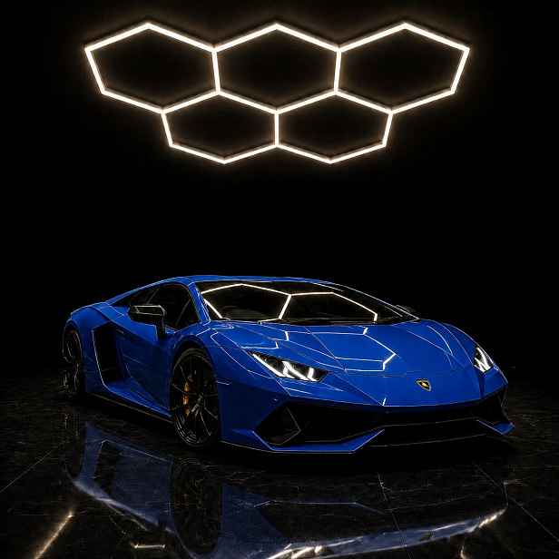 stropní svítidlo Led bílá 168W salon barber studio Hexagon 5 4000K