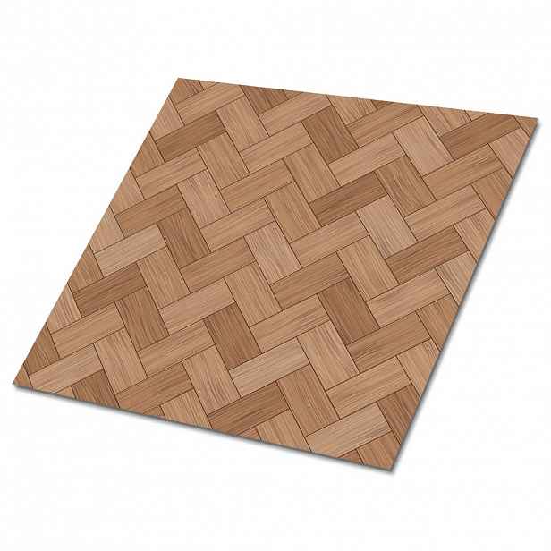 TULUP SAMOLEPICÍ OBKLADY NA STĚNU 9 ks 30x30 cm Parkety se vzorem rybí kosti