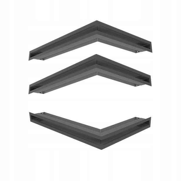 Ventilační Mřížka Krbová Kratki Luft Grafit 6x60x40 Pravá Sada 3ks