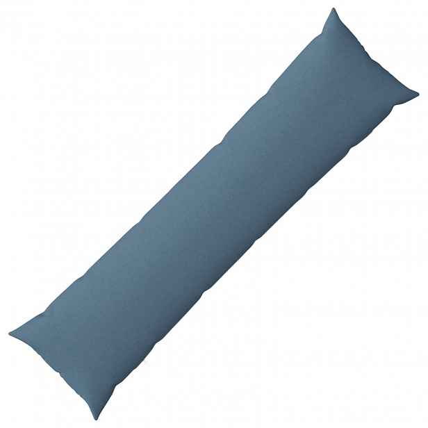 vidaXL Polštář s polštářem HEERLEN Modrá džínovina 40 x 145 cm Textil