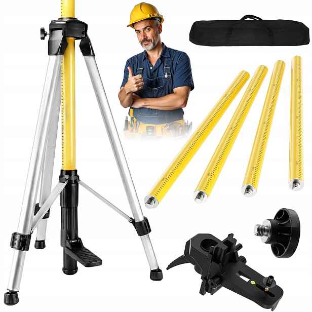 Stavěcí Stojan Pro Laserovou Vodní Váhu 300 CM Adaptér Pro Šikmé Plochy 2V1
