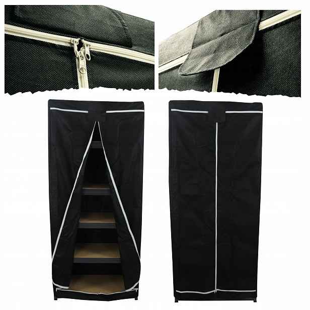 Ochranný obal na regál 270X90X50cm pouzdro na stojan Černé Odolné