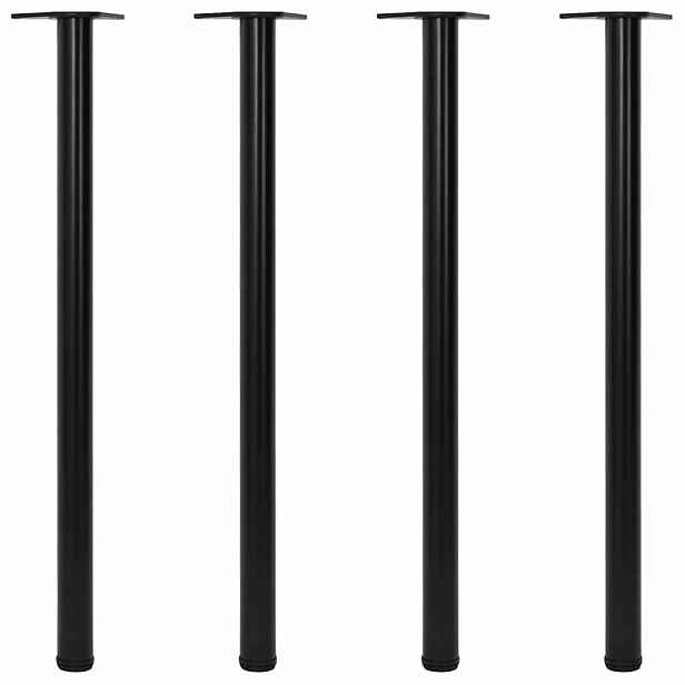 vidaXL 4 výškově nastavitelné stolové nohy 1100 mm černé
