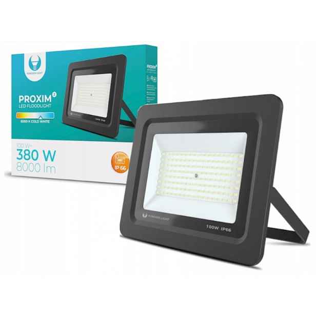 Výkonná halogenová Led lampa 100 W IP65 na garáž Příjezdová cesta
