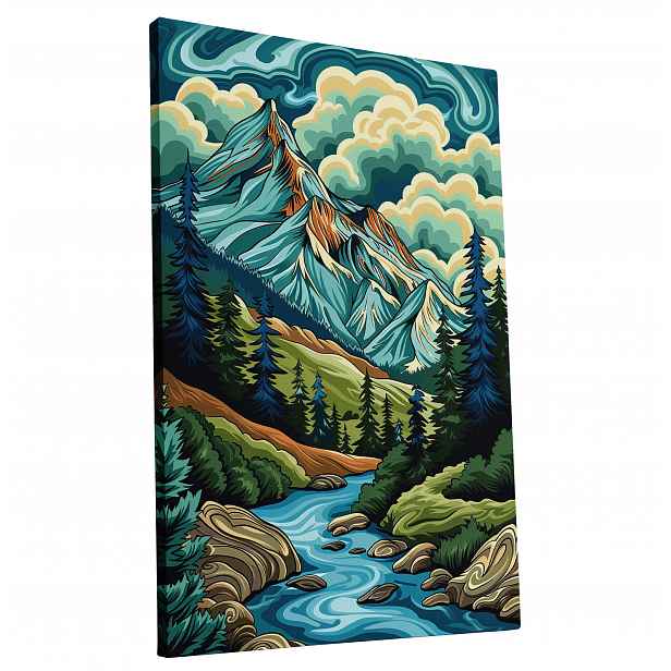 Obraz na plátně Malebná horská krajina do bytu, pokoje, obýváku 60x90