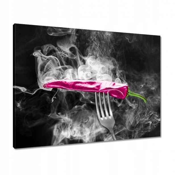 Obrazy 80x60 Růžová paprika Vidlička