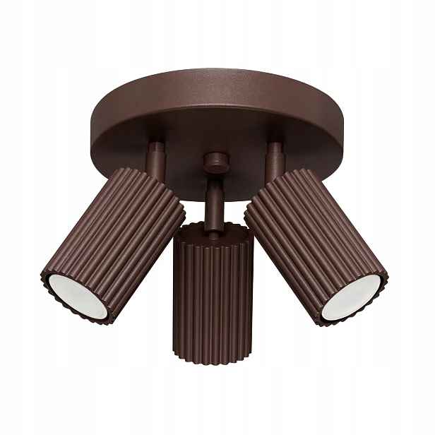 Stropní Svítidlo Stropní svítidlo Kruhová lampa s 3 trubicemi Gu10 Karbon hnědá Sollux