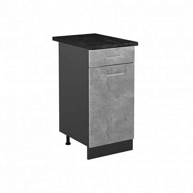 Vicco SPODNÍ SKŘÍŇKA KUCHYŇSKÉ LINKY R-Line, Beton/Antracit, 40 cm pracovná doska antracitová