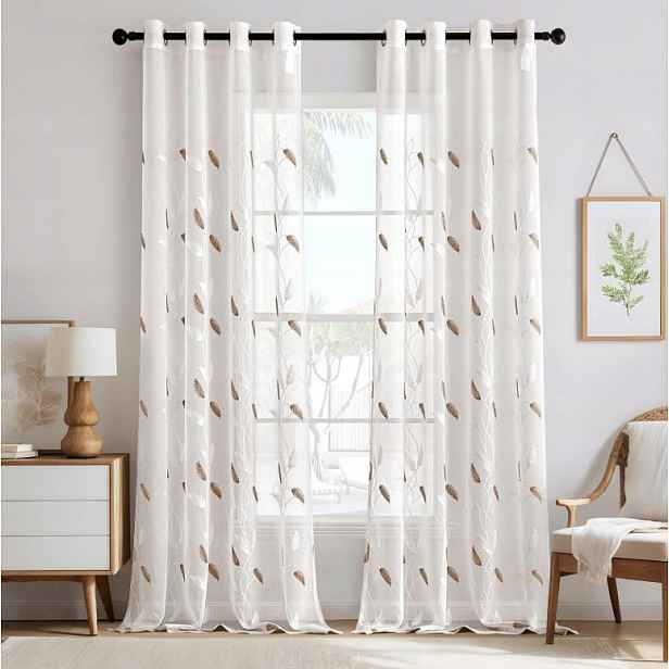 Záclony z voálu na průchodkách Průhledné 260 x 140 cm 2 kusy