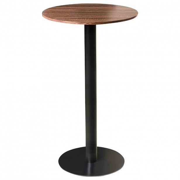 Beliani VYSOKÝ STŮL Černý/Tmavě hnědý 60/60 cm Morella