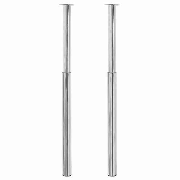 vidaXL 2 teleskopické stolové nohy chromované 710 mm - 1100 mm