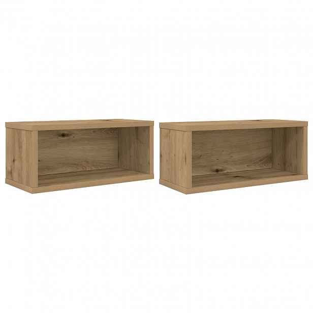 vidaXL Úložný stojan na CD 2 ks Dub artisan 40 x 17 x 17 cm