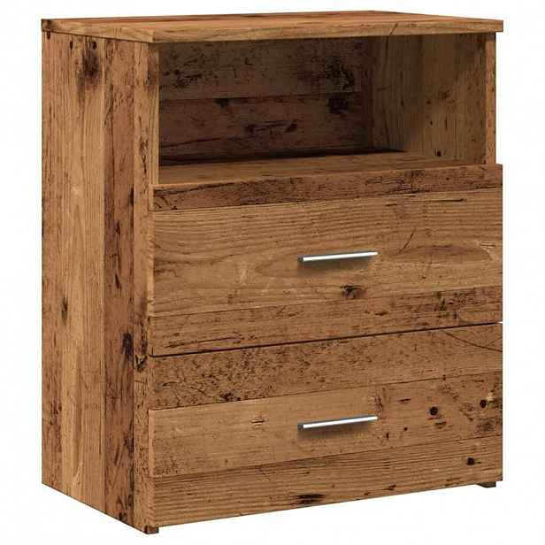 vidaXL Noční stolek old wood 50 x 32 x 60 cm kompozitní dřevo