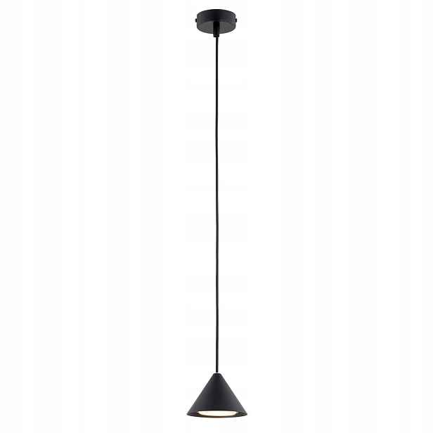 Závěsná lampa bodová černý kužel 12 cm nad stůl ostrov barový pult Emibig