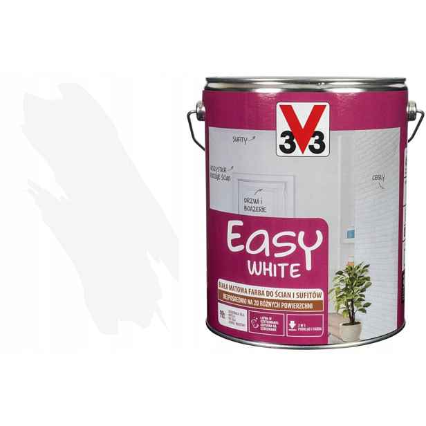 3V3 White Barva na stěny nábytku Dřevo odolná vůči skvrnám Vodní Keramická Eko
