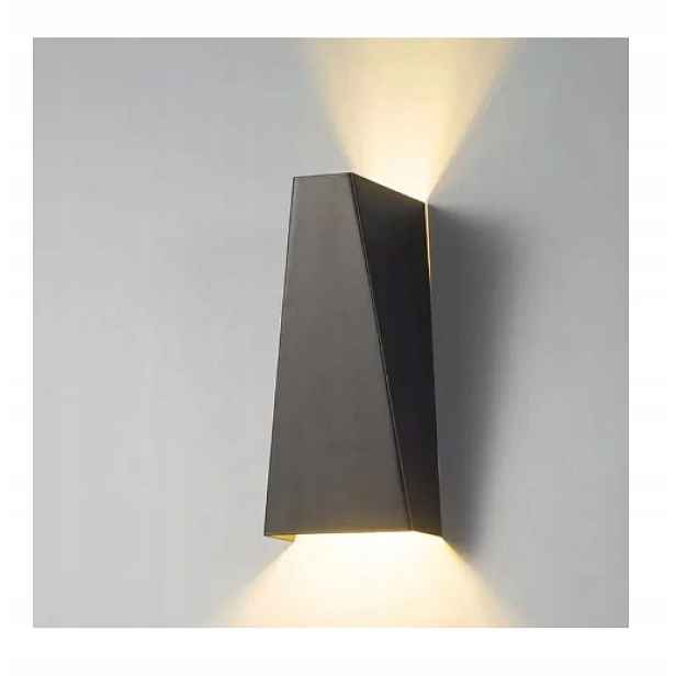 Geometrické nástěnné svítidlo z hliníku černé 22 x 10,5 cm Led 3000K 480lm