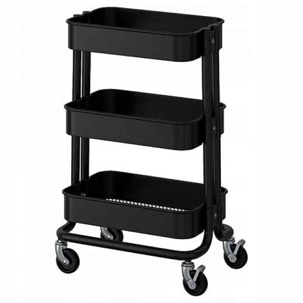 Ikea Raskog kuchyňský vozík, bar Černý 28x38x61 cm rashult