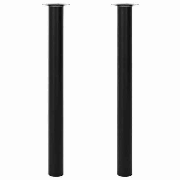 vidaXL 2 teleskopické stolové nohy černé 710 mm - 1100 mm