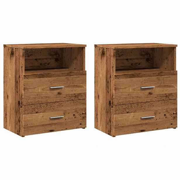 vidaXL Noční stolky 2 ks old wood 50 x 32 x 60 cm kompozitní dřevo