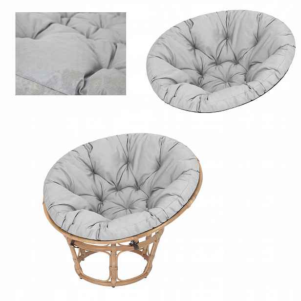 Polštář na zahradní křeslo Papasan kokon 114 cm, kulatá poduška, hnízdo