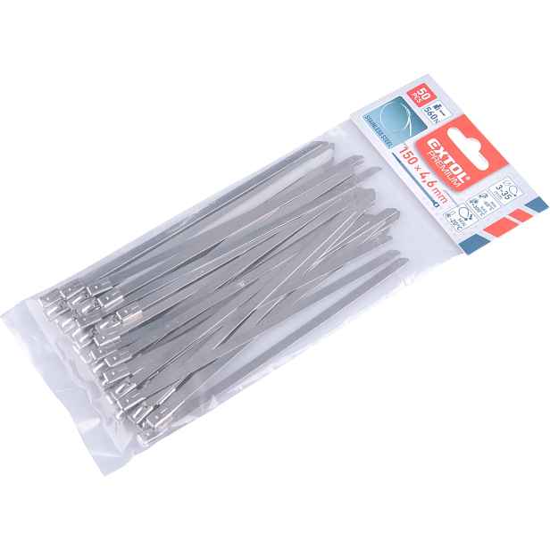 EXTOL PREMIUM Stahovací páska EXTOL NEREZ 150 x 4,6mm - 50ks 3000