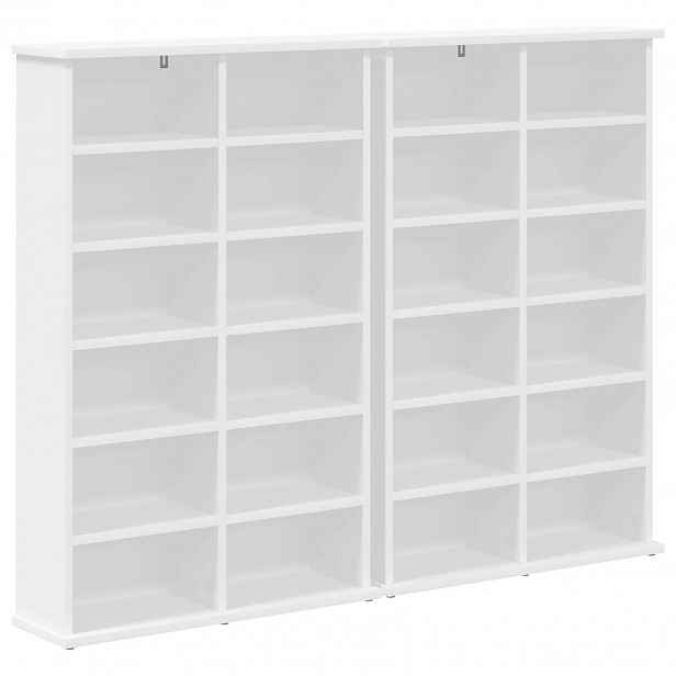 vidaXL CD skříň 2 ks Bílá 60 x 17 x 92 cm Kompozitní dřevo