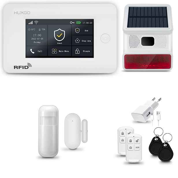 Bezdrátový alarm WiFi+ Gsm 4G s aplikací Tuya sada Huxgo HXA006 R1BS