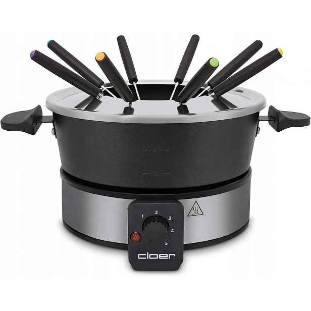 Elektrické Fondue Pro 8 Osob Hrnec 1,5L 1000W Sada Vidliček