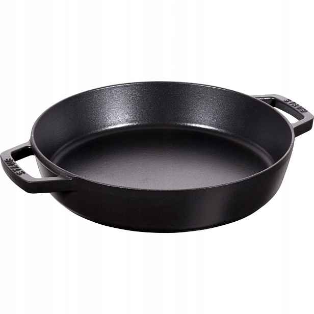 Litinová pánev se dvěma úchyty 26 cm, černá Staub