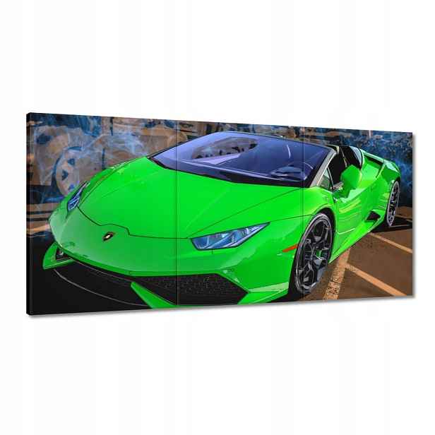 Obrazy 180x90 Zelený sportovní vůz