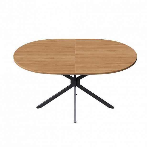 OKWISH JÍDELNÍ stůl 120/80/75,5 cm přírodní z MDF s křížovými nohami pro 4–6 osob
