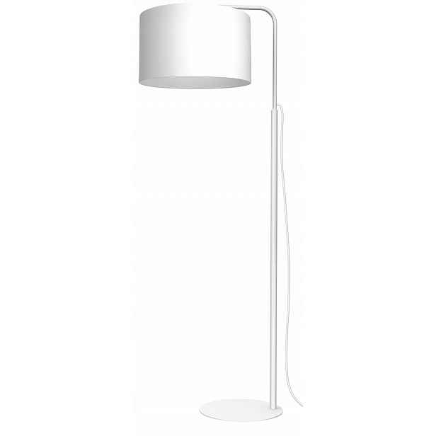 Stojací podlahová lampa Arden Bílá Abažur 1xE27 151 cm klasická do obývacího pokoje