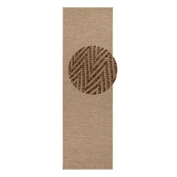 Světle hnědý vnitřní a venkovní běhoun 80x350 cm Nature – Hanse Home